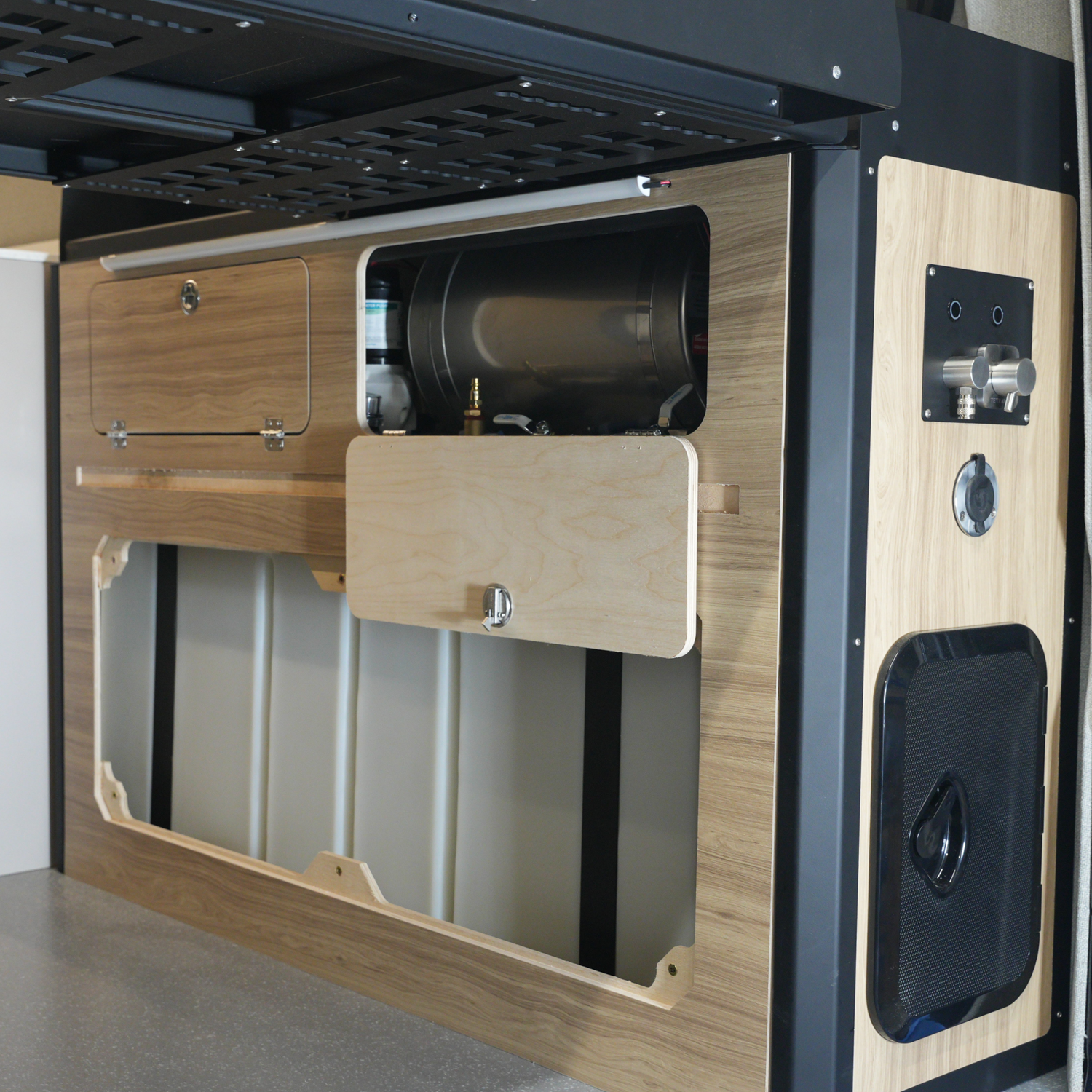 The plumbing cabinet